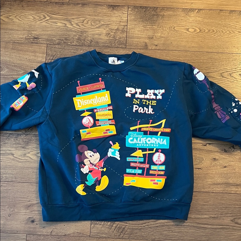 Disney Sweatshirt - Navy with Colorful Graphics